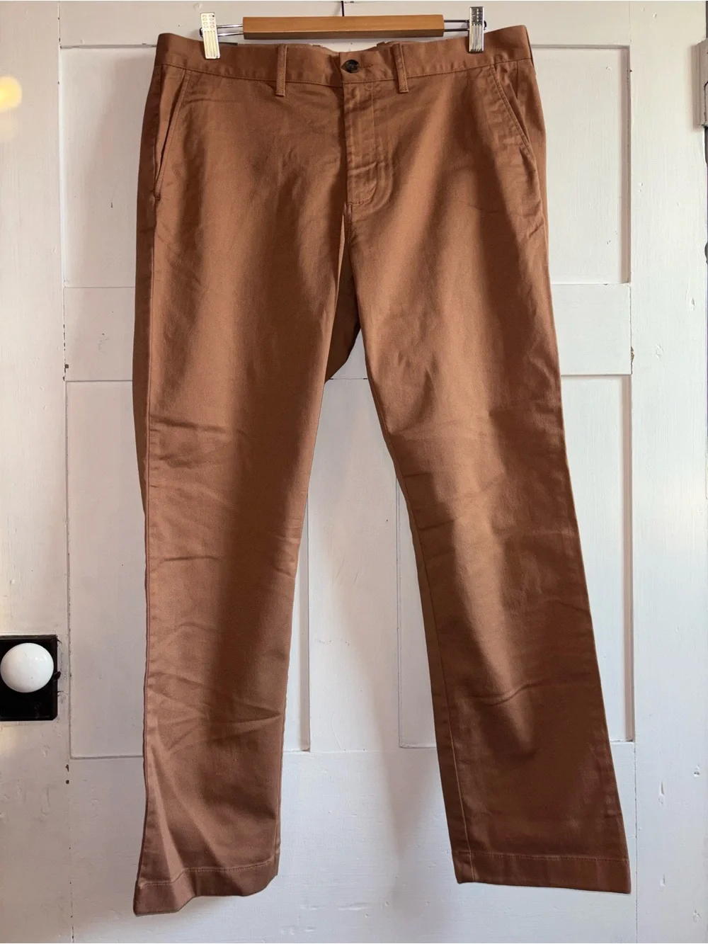 J. Crew Straight Chino Pants Tan Khaki Pants 34 Waist Dress Slacks